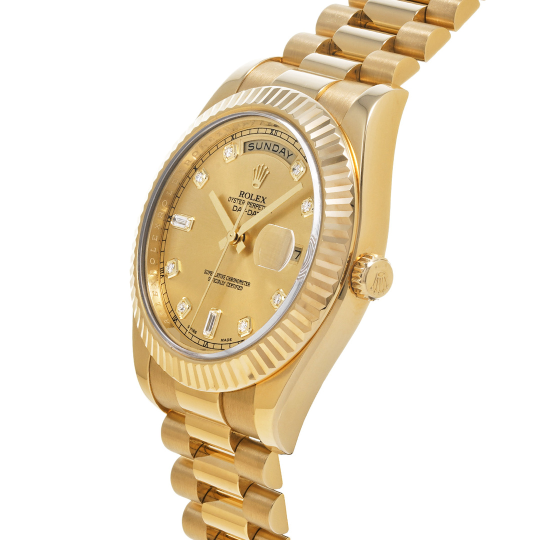 ROLEX(ロレックス)の中古 ロレックス ROLEX 218238A ランダムシリアル シャンパン /ダイヤモンド メンズ 腕時計 メンズの時計(腕時計(アナログ))の商品写真