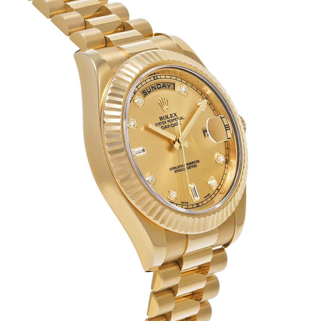 ROLEX(ロレックス)の中古 ロレックス ROLEX 218238A ランダムシリアル シャンパン /ダイヤモンド メンズ 腕時計 メンズの時計(腕時計(アナログ))の商品写真