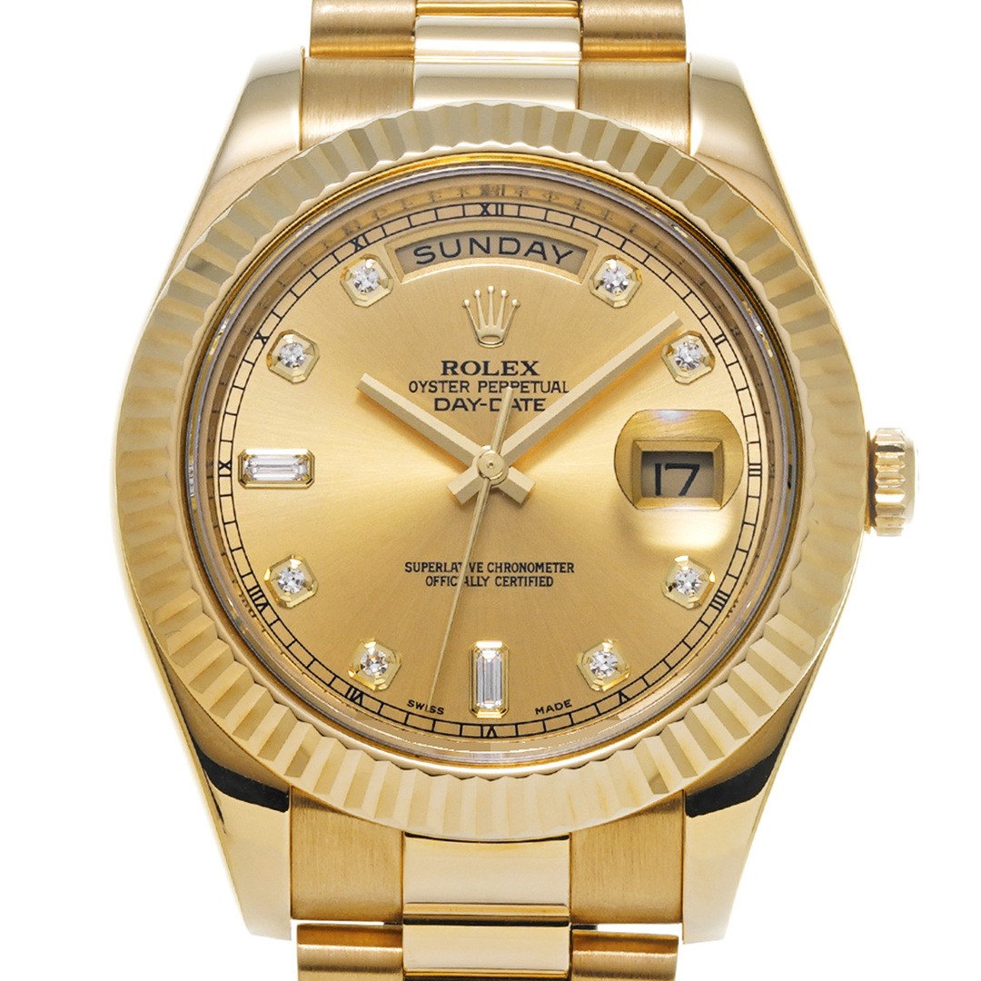 ROLEX(ロレックス)の中古 ロレックス ROLEX 218238A ランダムシリアル シャンパン /ダイヤモンド メンズ 腕時計 メンズの時計(腕時計(アナログ))の商品写真