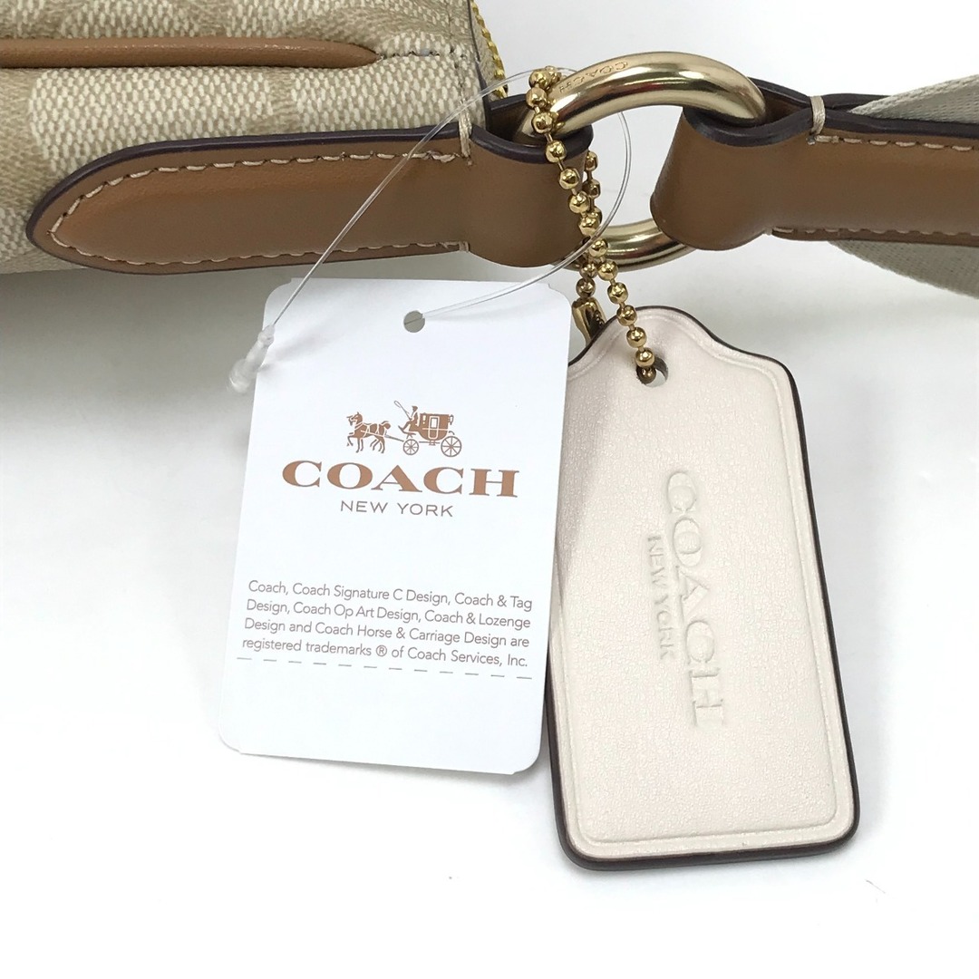 COACH(コーチ)の$$ COACH コーチ ショルダーバッグ  CR124 ベージュ×ホワイト レディースのバッグ(ショルダーバッグ)の商品写真