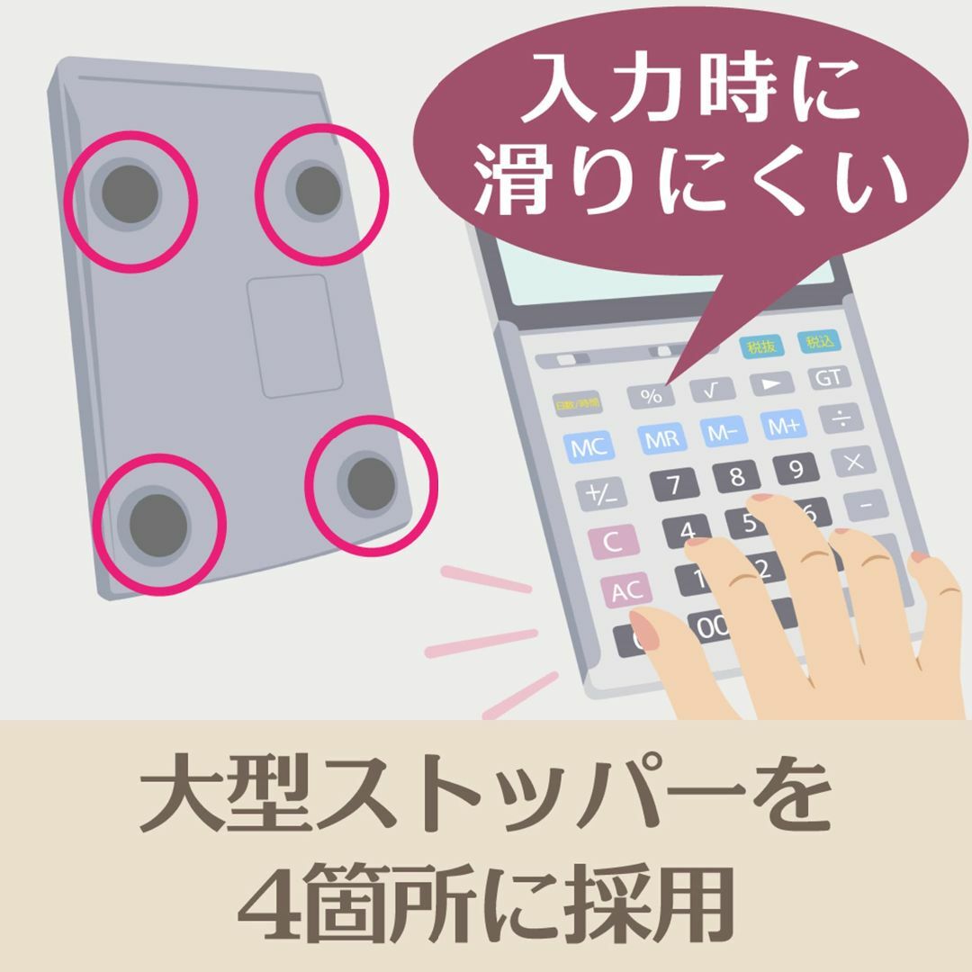 【スタイル:ピンク_パターン名:単品】カシオ 本格実務電卓 12桁 検算機能 ジ インテリア/住まい/日用品のオフィス用品(OA機器)の商品写真