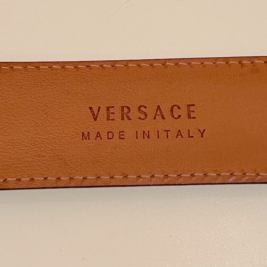 VERSACE(ヴェルサーチ)のベルト レザー レザーベルト シルバー金具　Versace ヴェルサーチ　黒　 メンズのファッション小物(ベルト)の商品写真