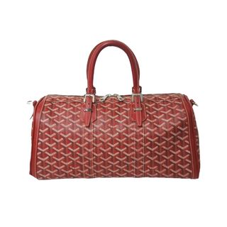 ゴヤール(GOYARD)のGOYARD ゴヤール クロワジュール 35 ボストンバッグ PIR020071 PVCコーティングキャンバス レッド シルバー金具 美品 中古 63631(ボストンバッグ)