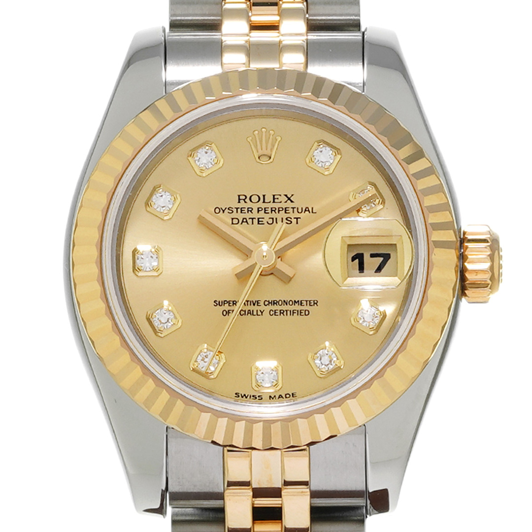 ROLEX(ロレックス)の中古 ロレックス ROLEX 179173G F番(2004年頃製造) シャンパン /ダイヤモンド レディース 腕時計 レディースのファッション小物(腕時計)の商品写真