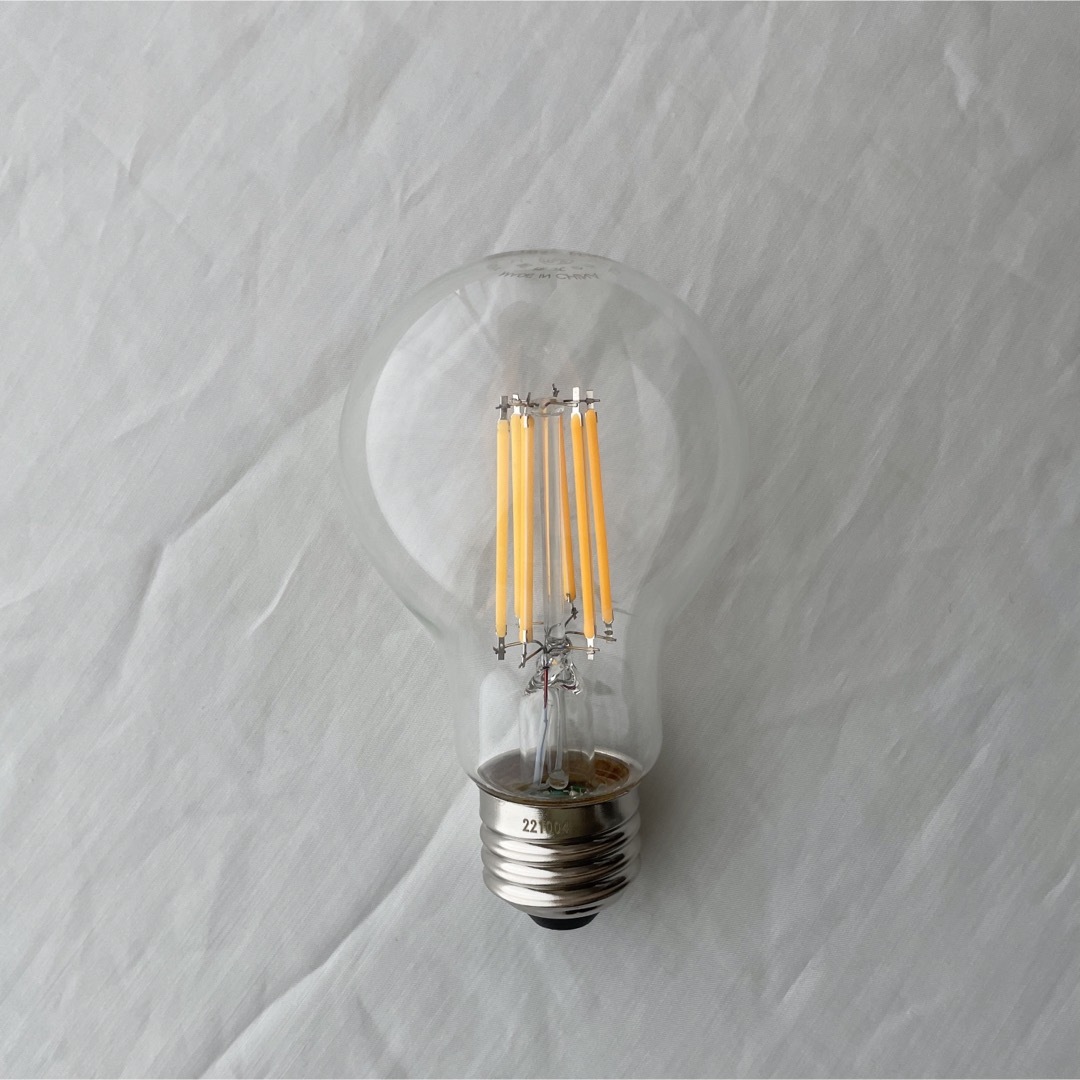 ガラスシェード ストライプ E26灯具・電球付き インテリア/住まい/日用品のライト/照明/LED(天井照明)の商品写真