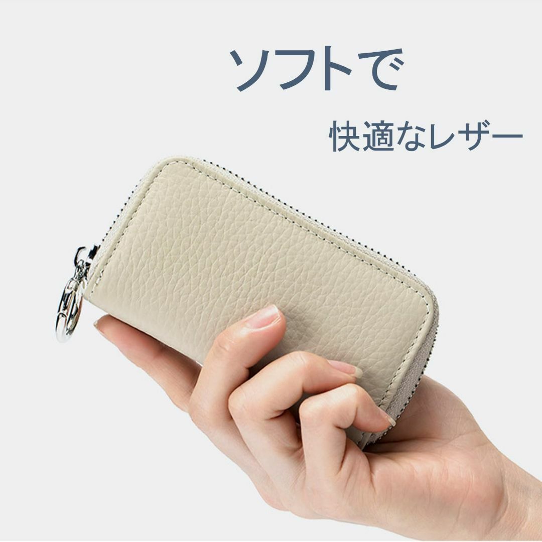 【色: ブラウン】[sanyuexiaozai] キーケース 本革 スマートキー メンズのバッグ(その他)の商品写真