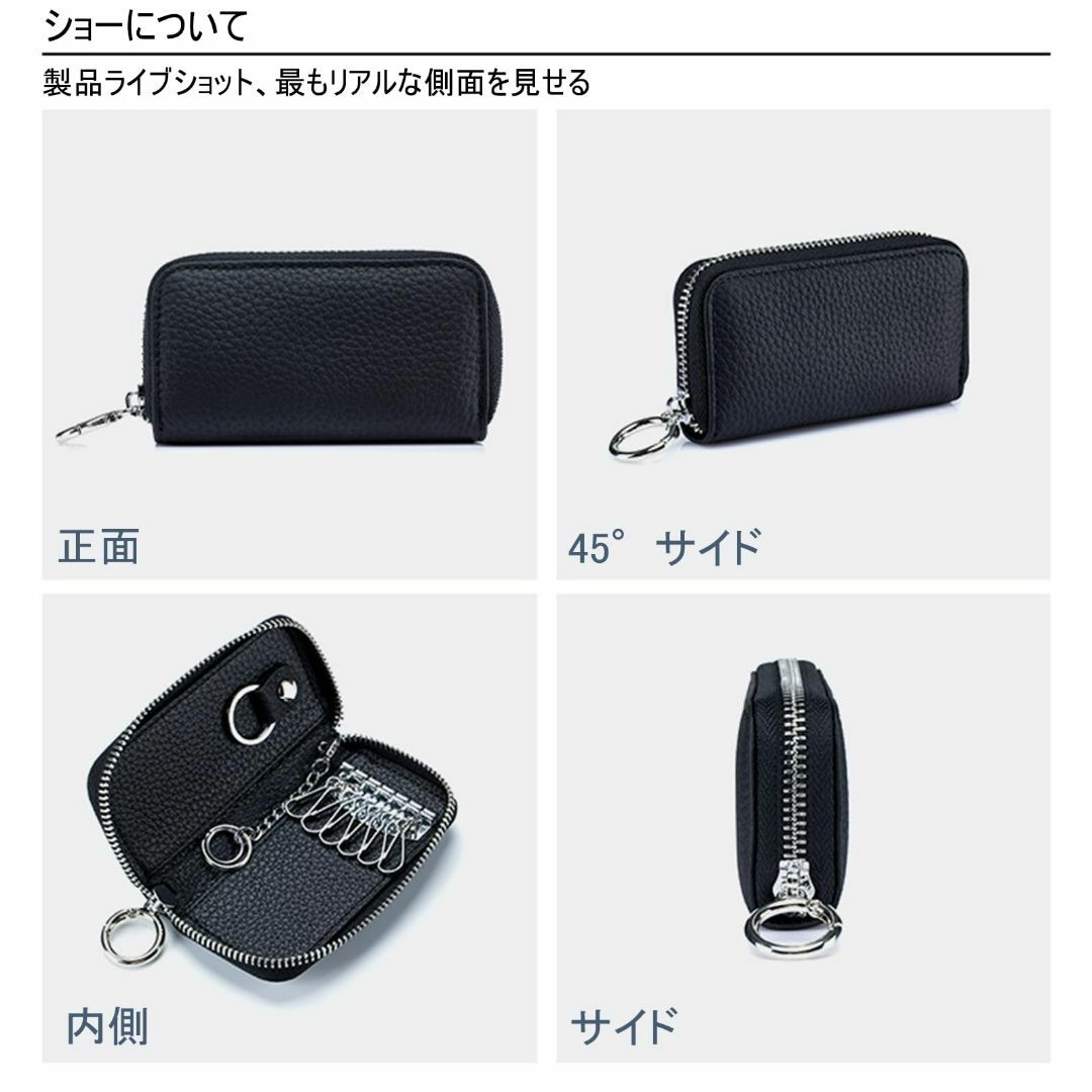 【色: ブラウン】[sanyuexiaozai] キーケース 本革 スマートキー メンズのバッグ(その他)の商品写真