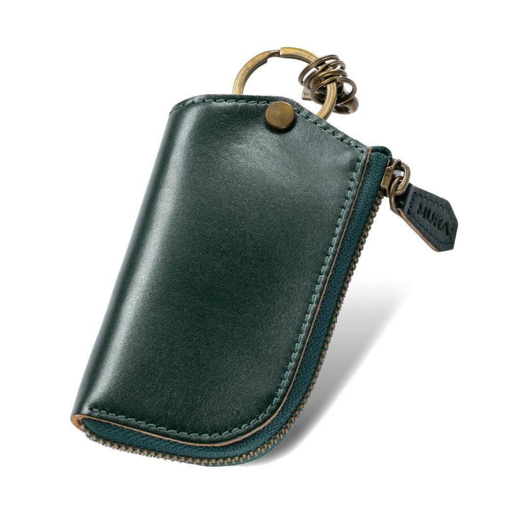 【色: グリーン】[ムラ] キーケース メンズ 本革 イタリアンレザー スマート メンズのバッグ(その他)の商品写真