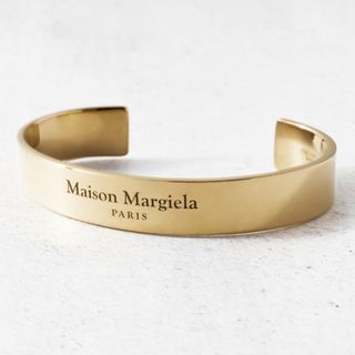 マルタンマルジェラ(Maison Martin Margiela)のメゾン マルジェラ/MAISON MARGIELA ブレスレット メンズ シルバー バングル YELLOW GOLD PLATING BURATTATO SM1UY0081-SV0158-950 _0410ff(バングル/リストバンド)