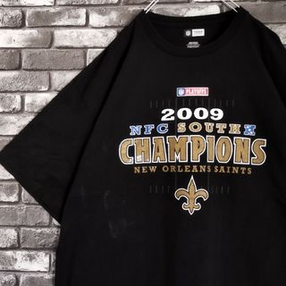 00sNFL超オーバーサイズセインツ優勝記念tシャツTシャツビッグロゴTEE(Tシャツ/カットソー(半袖/袖なし))