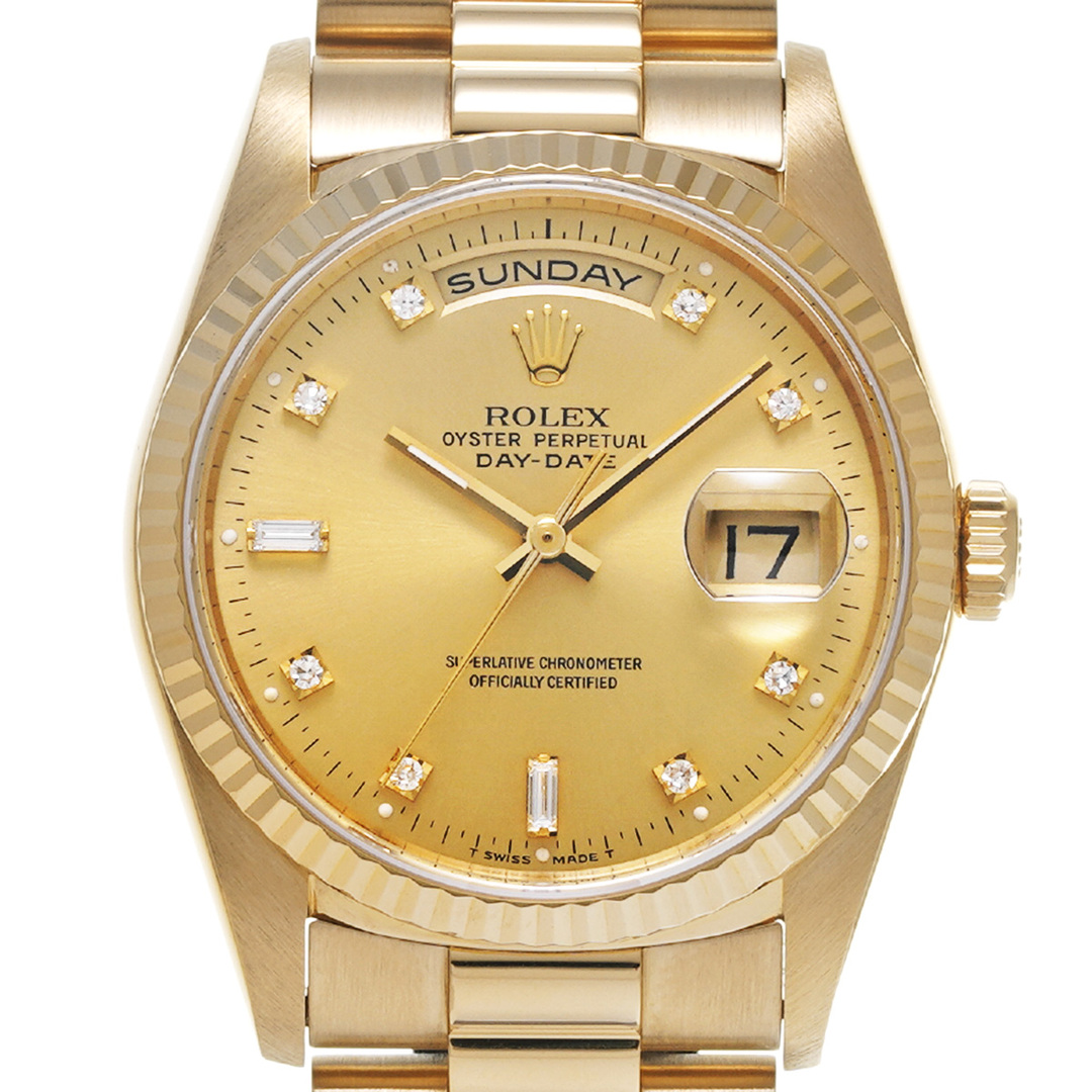 ROLEX(ロレックス)の中古 ロレックス ROLEX 18238A X番(1993年頃製造) シャンパン /ダイヤモンド メンズ 腕時計 メンズの時計(腕時計(アナログ))の商品写真