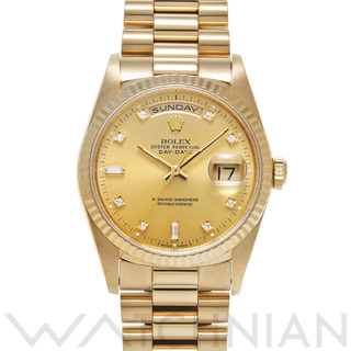 ロレックス(ROLEX)の中古 ロレックス ROLEX 18238A X番(1993年頃製造) シャンパン /ダイヤモンド メンズ 腕時計(腕時計(アナログ))