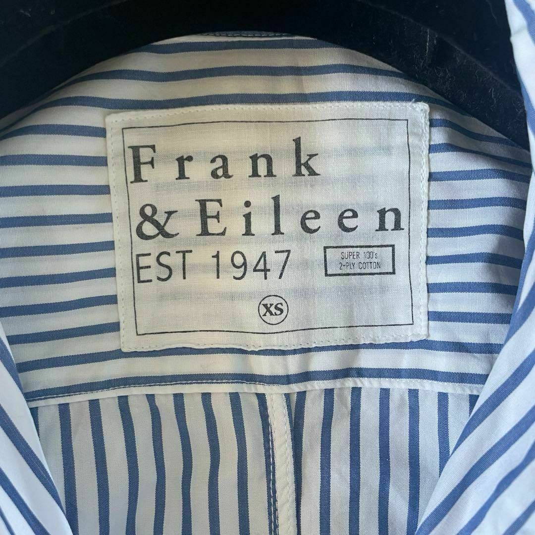 Frank&Eileen(フランクアンドアイリーン)のフランクアンドアイリーン 長袖シャツ BARRYストライプ 水色×白　XS レディースのトップス(シャツ/ブラウス(長袖/七分))の商品写真