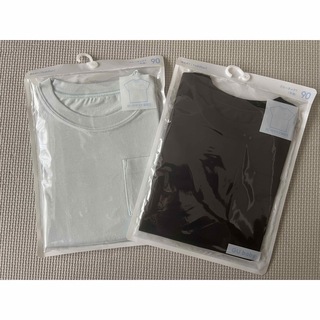 ジーユー(GU)のGU クルーネックT 半袖２枚セット　ブラック&ブルー　サイズ90(Tシャツ/カットソー)