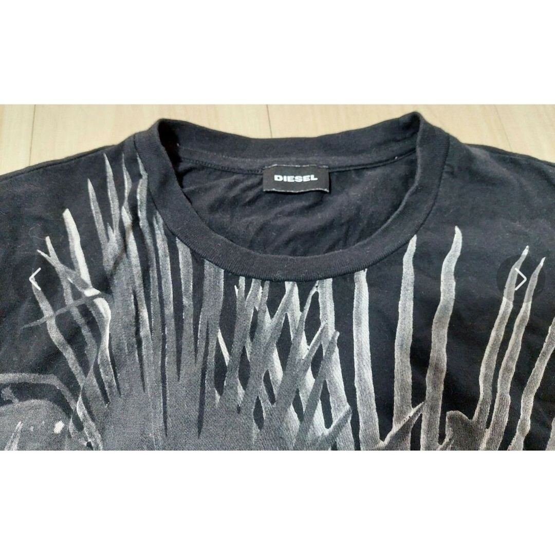 DIESEL(ディーゼル)のDIESEL ディーゼル Tシャツ 半袖 黒 グレー 訳あり メンズのトップス(Tシャツ/カットソー(半袖/袖なし))の商品写真
