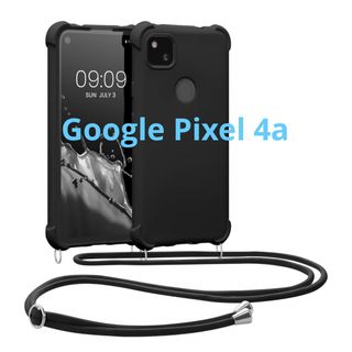 Google Pixel 4a ケース TPU カバー 肩掛け ストラップ付き(Androidケース)