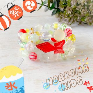 noakoma＊夏祭り - 金魚 キッズブレスレット 3点 セット ＊ 浴衣(ファッション雑貨)