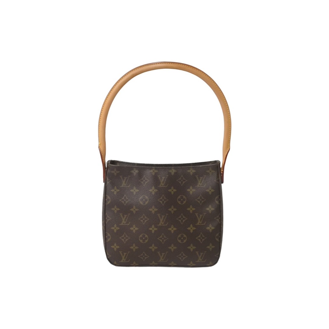 LOUIS VUITTON(ルイヴィトン)のLOUIS VUITTON ルイヴィトン ハンドバッグ ルーピングMM ブラウン M51146 美品 中古 63747 レディースのバッグ(ショルダーバッグ)の商品写真