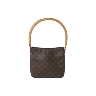 ルイヴィトン(LOUIS VUITTON)のLOUIS VUITTON ルイヴィトン ハンドバッグ ルーピングMM ブラウン M51146 美品 中古 63747(ショルダーバッグ)