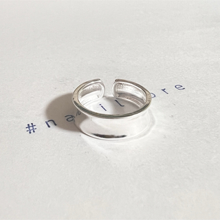 シルバーリング 925 銀 逆甲丸 クリアカーブ ミニマリスト 韓国 指輪d(リング(指輪))