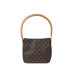 ルイヴィトン(LOUIS VUITTON)のLOUIS VUITTON ルイヴィトン ハンドバッグ ルーピングMM ブラウン M51146 美品 中古 63723(ショルダーバッグ)