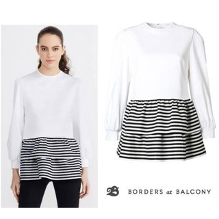 BORDERS at BALCONY - 【美品】ボーダーズアットバルコニー⭐️定価30800円 ティアードトップス38