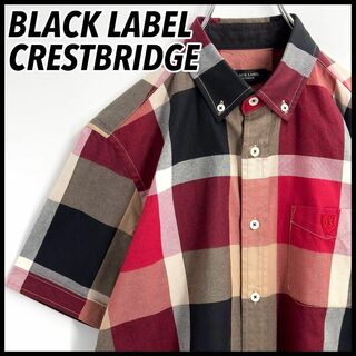 BLACK LABEL CRESTBRIDGE - 【人気デザイン】ブラックレーベルクレストブリッジ 刺繍ロゴ　ボタンダウン　シャツ