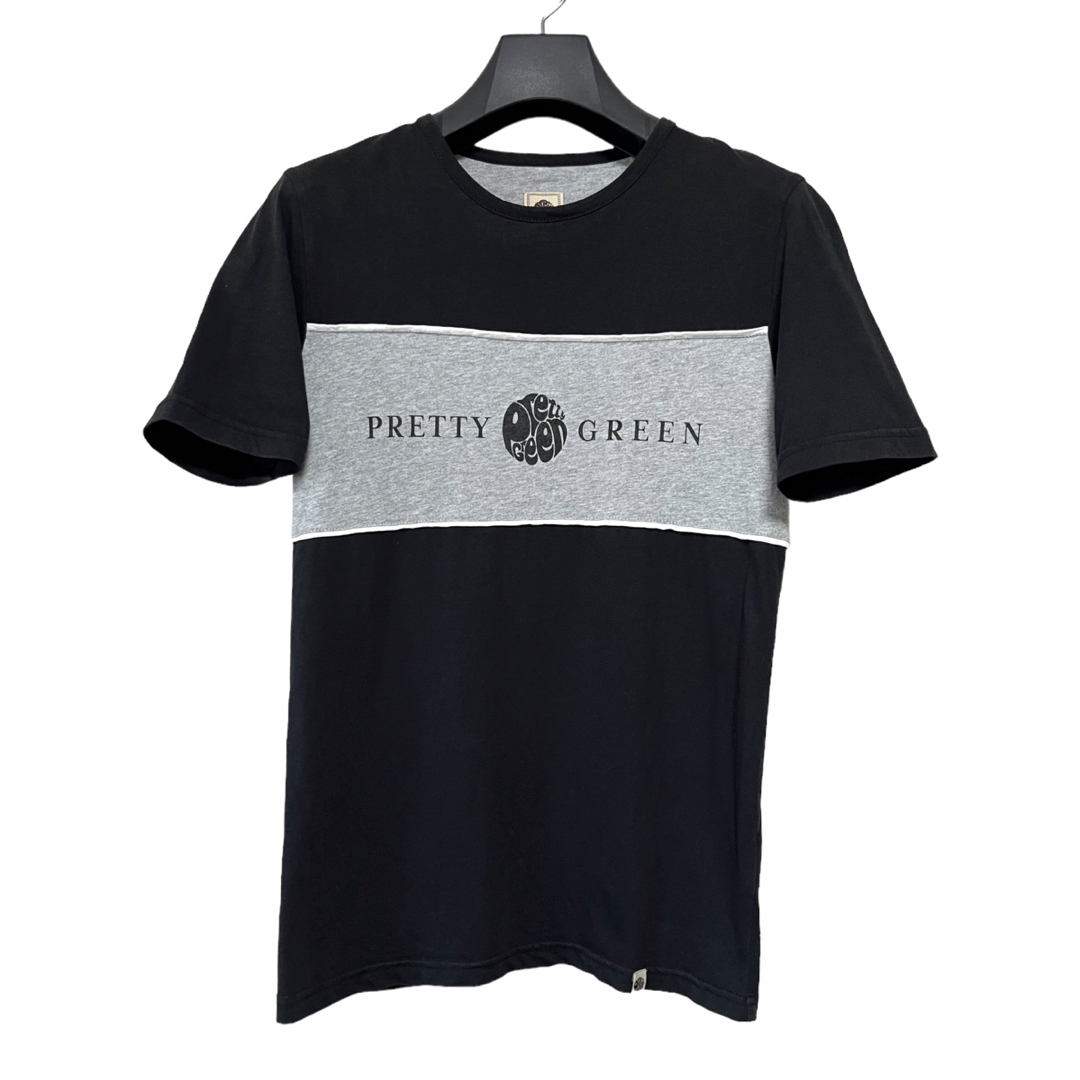 PRETTY GREEN(プリティーグリーン)の匿名発送　美品　プリティーグリーン　コットンプリントT サイズ2 ブラック メンズのトップス(Tシャツ/カットソー(半袖/袖なし))の商品写真