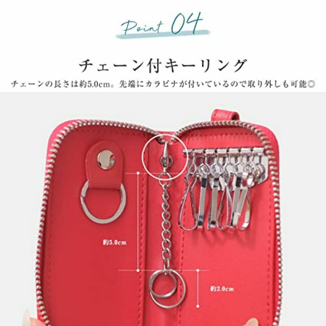 【色: モカ】[BEEL] ベール キーケース 本革 6連 メンズ レディース  メンズのバッグ(その他)の商品写真