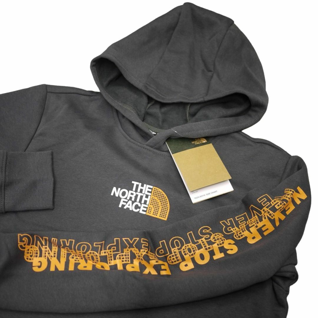 THE NORTH FACE(ザノースフェイス)のUS限定 新品 ノースフェイス パーカー (XL) グレー ボーイズ 子供 キッズ/ベビー/マタニティのキッズ服男の子用(90cm~)(ジャケット/上着)の商品写真