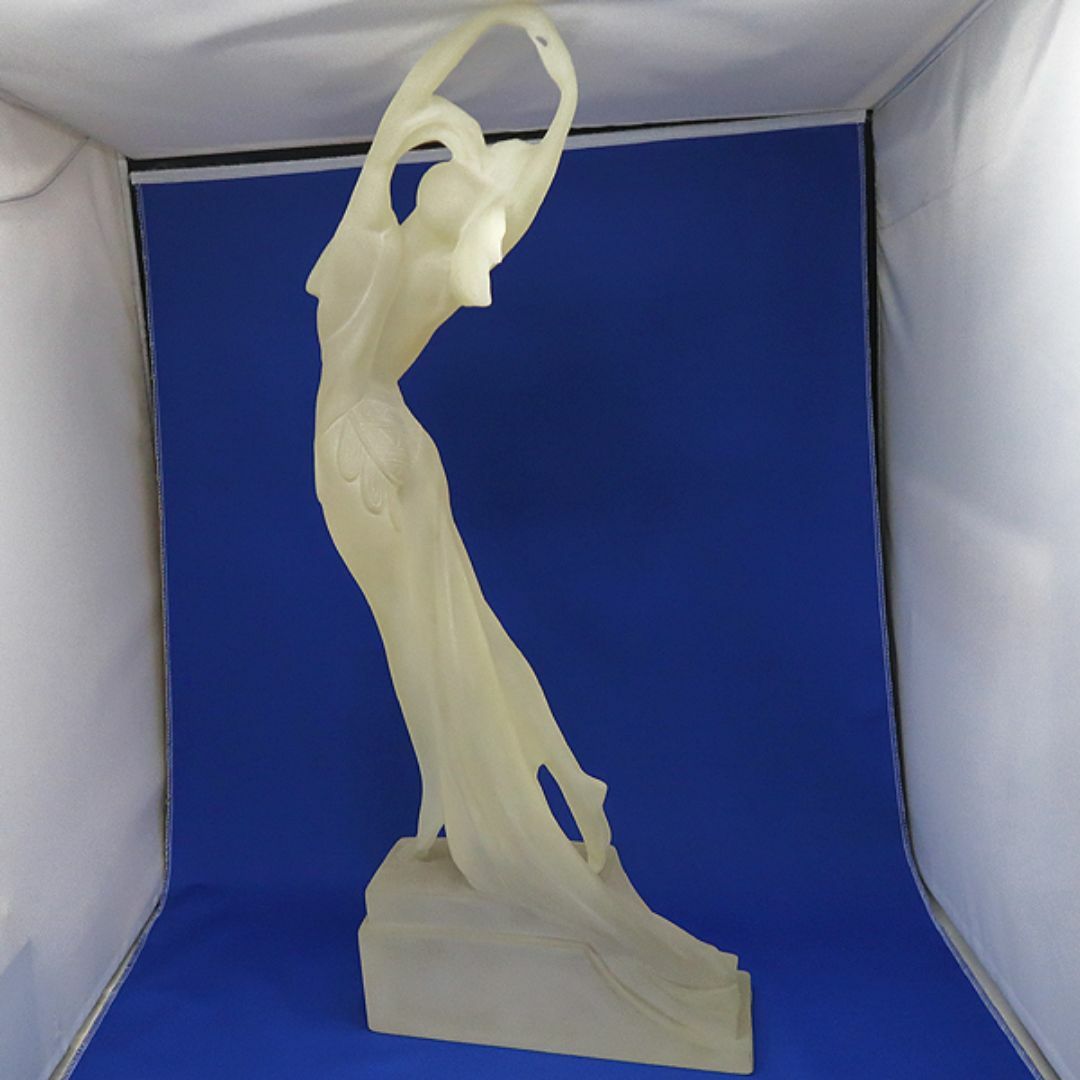 未使用 アールデコ オブジェ ダンサー Crystalite Art 約62cm エンタメ/ホビーの美術品/アンティーク(彫刻/オブジェ)の商品写真
