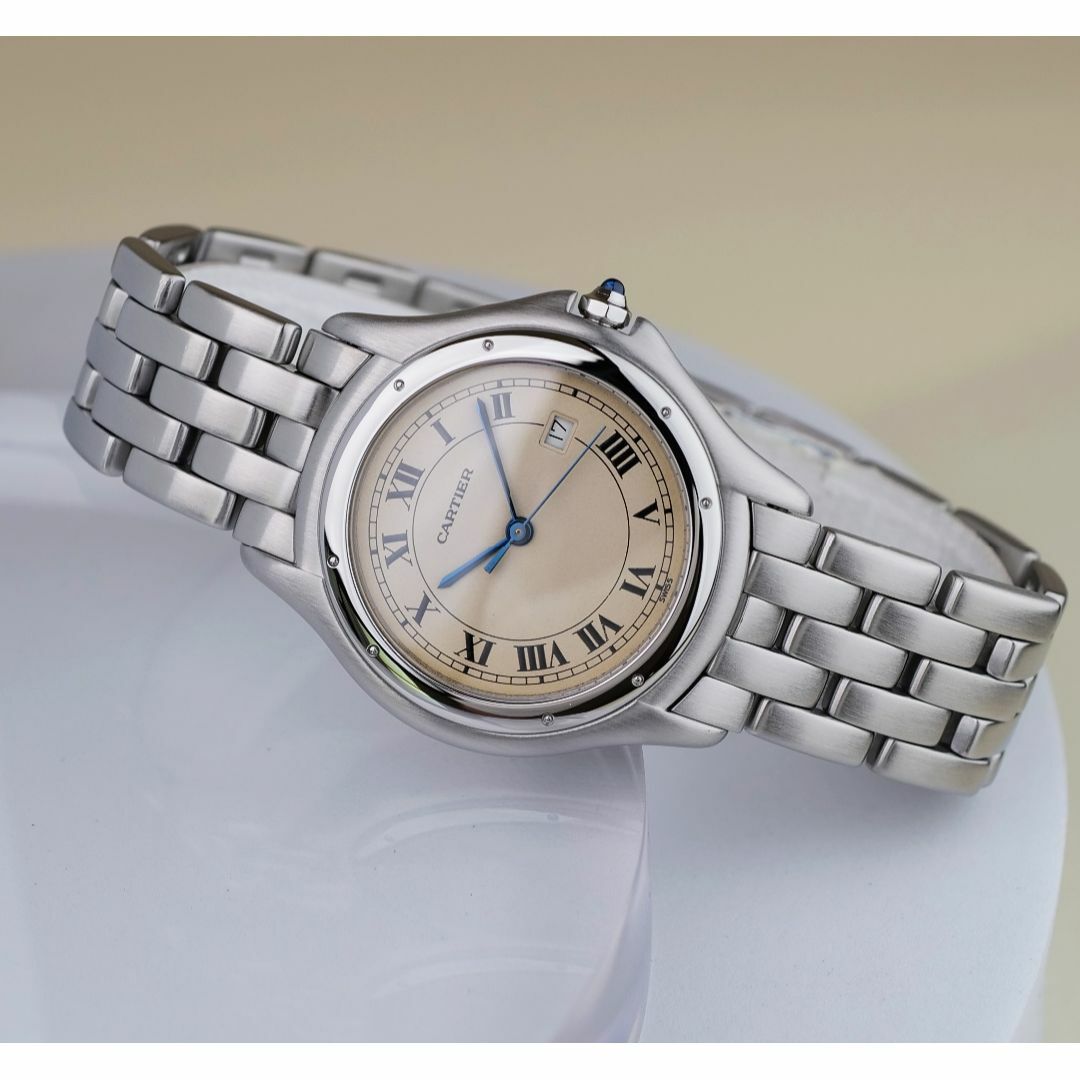Cartier(カルティエ)の美品 カルティエ パンテール クーガー シルバー ローマン LM Cartier メンズの時計(腕時計(アナログ))の商品写真