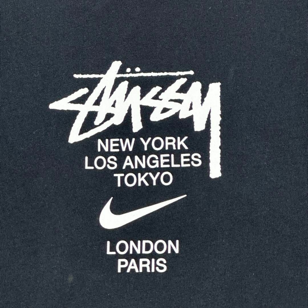 NIKE(ナイキ)の【即完売モデル】NIKE×STUSSY　センターロゴ　Tシャツ　人気L　入手困難 メンズのトップス(Tシャツ/カットソー(半袖/袖なし))の商品写真