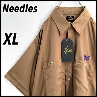 Needles - 【タグ付未使用】希少XL　Needles　ニードルス　パピヨン刺繍　ワークシャツ