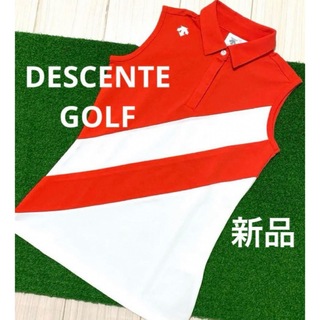 DESCENTE - デサントゴルフ　ノースリーブポロシャツ　ゴルフウェア　新品