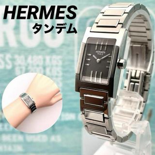 エルメス(Hermes)の極美品■稼働 鏡面磨き エルメス タンデム スクエア レディース カットガラス(腕時計)