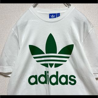 アディダス(adidas)のadidas アディダス Tシャツ 半袖 ホワイト グリーントレフォイル S(Tシャツ/カットソー(半袖/袖なし))