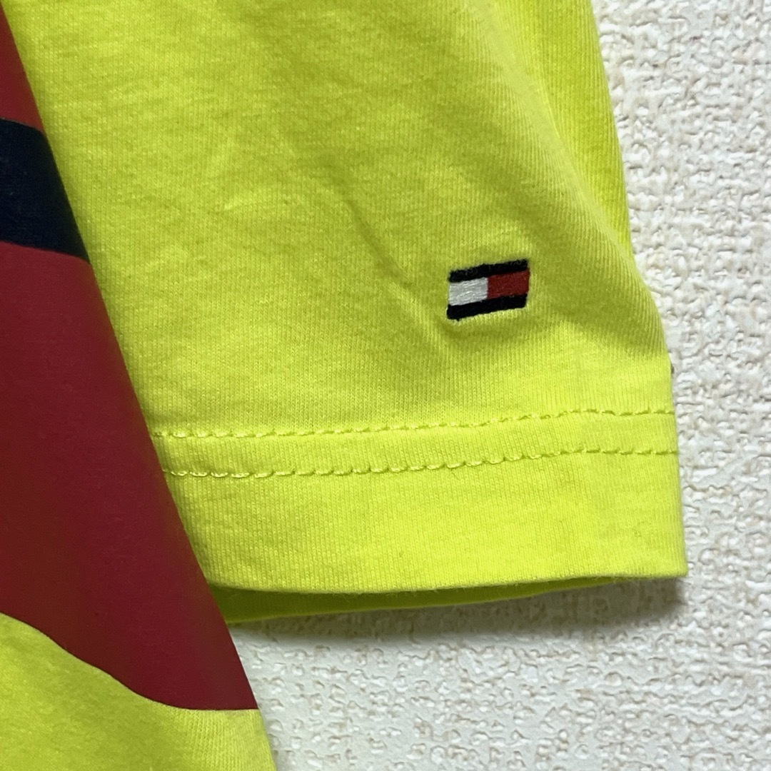 TOMMY HILFIGER(トミーヒルフィガー)のTOMMY HILFIGER トミーヒルフィガー Tシャツ イエロー 袖刺繍 L メンズのトップス(Tシャツ/カットソー(半袖/袖なし))の商品写真