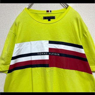 TOMMY HILFIGER - TOMMY HILFIGER トミーヒルフィガー Tシャツ イエロー 袖刺繍 L