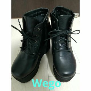 wego 厚底　ショートブーツ