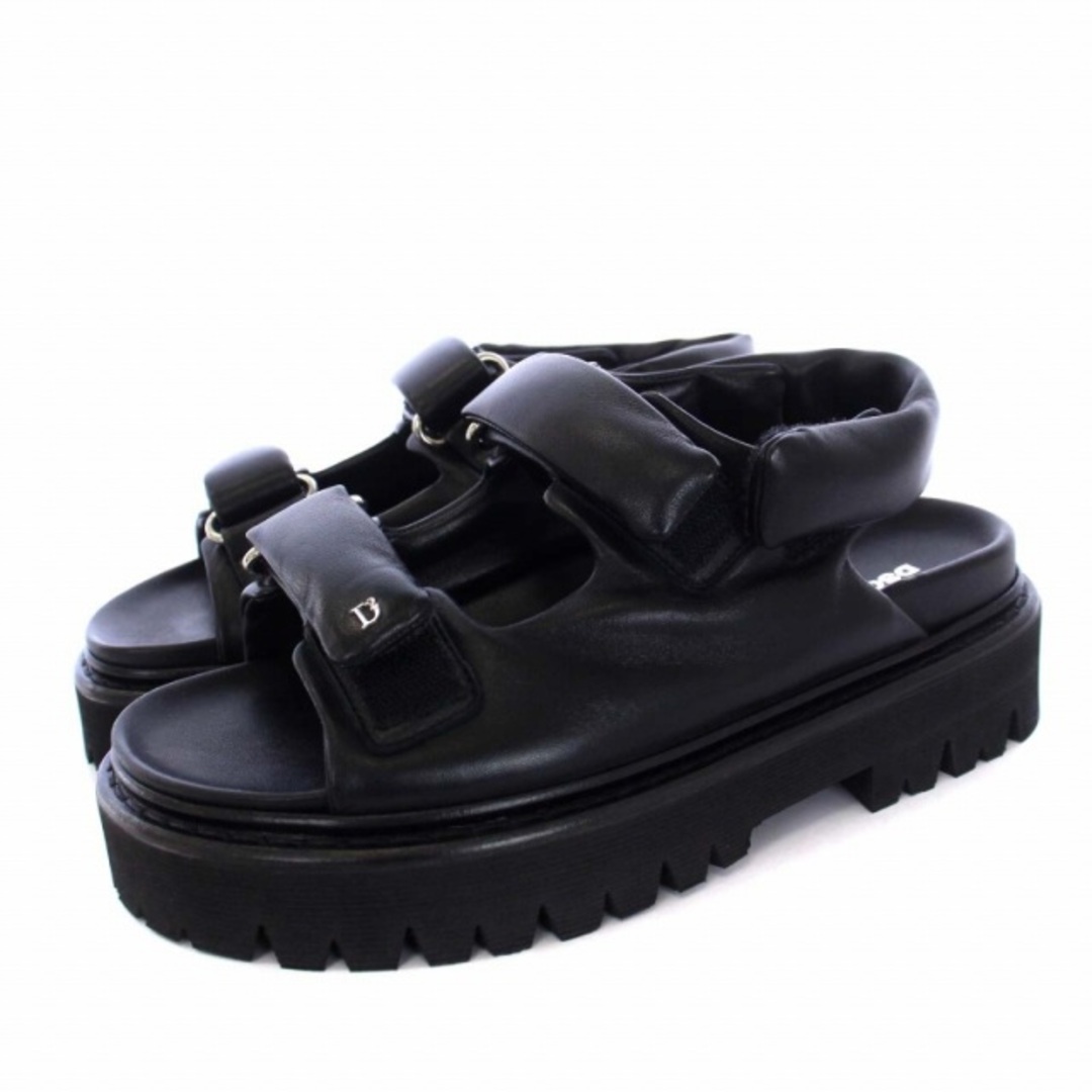 DSQUARED2(ディースクエアード)のディースクエアード ストラップサンダル レザー 厚底 黒 41 26.0 メンズの靴/シューズ(サンダル)の商品写真