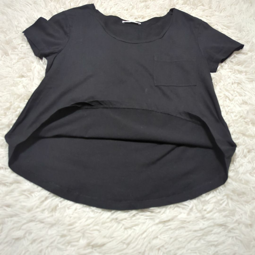 a day in the life(アデイインザライフ)の【訳ありアウトレット】ZARA  Trafaluc シャツ S 黒　 ✓3301 レディースのトップス(Tシャツ(半袖/袖なし))の商品写真