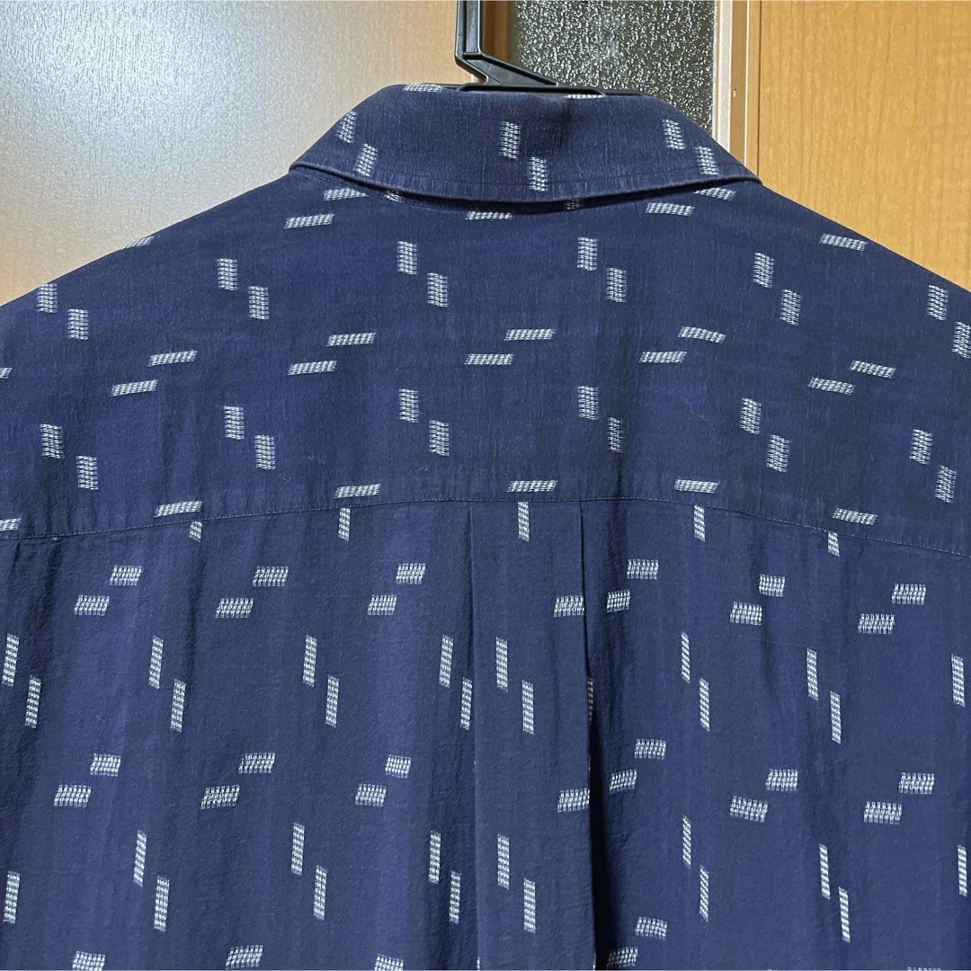 Emporio Armani(エンポリオアルマーニ)のエンポリオ アルマーニ 半袖 シャツ 紺色 コットン100% XL メンズのトップス(シャツ)の商品写真