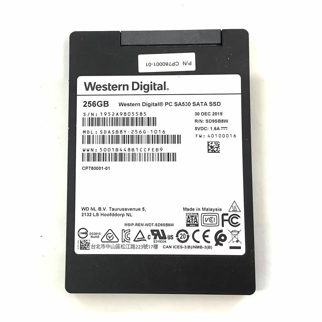 RW-181-WD SATA 256GB SSD 2.5インチ厚み7㎜ 1点 スマホ/家電/カメラのPC/タブレット(PCパーツ)の商品写真
