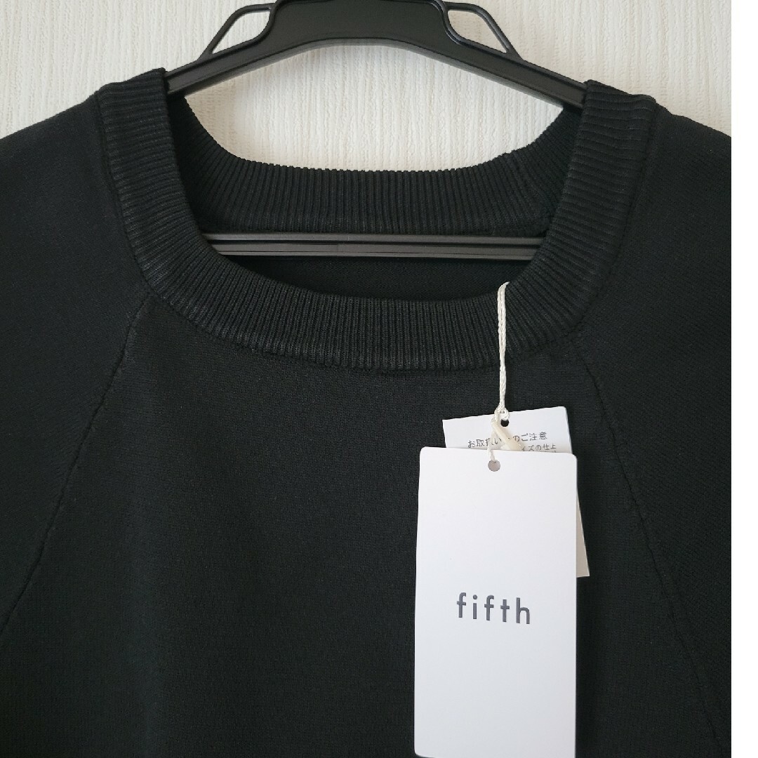 fifth(フィフス)のfifth ラタンスリーブ 五分袖 ニット レディースのトップス(ニット/セーター)の商品写真