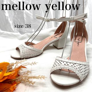 mellow yellow メローイエローカットワークパンプス　サンダル　レザー(サンダル)