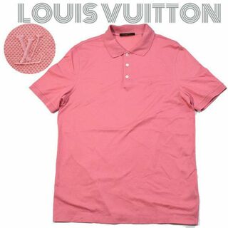 ルイヴィトン(LOUIS VUITTON)のルイヴィトン■美品 LVロゴ入り半袖ポロシャツ ピンク系 メンズ サイズXL(ポロシャツ)
