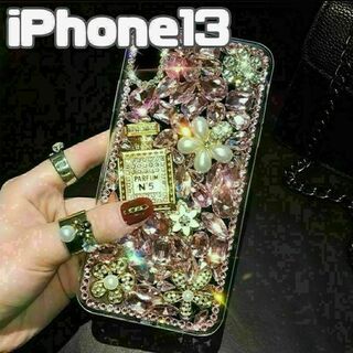 ★iPhone 13　キラキラ ケース　ピンク　デコ★(iPhoneケース)
