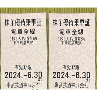 東武鉄道　株主優待乗車証　2枚セット(鉄道乗車券)