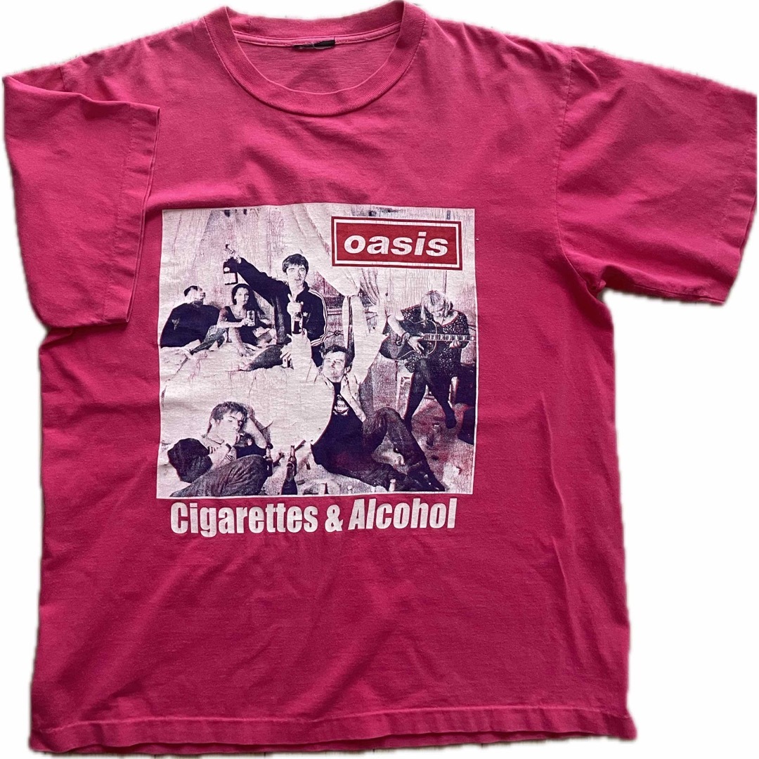 Oasis 当時ブート 2枚タグ cigarettes &alchol Tシャツ メンズのトップス(Tシャツ/カットソー(半袖/袖なし))の商品写真